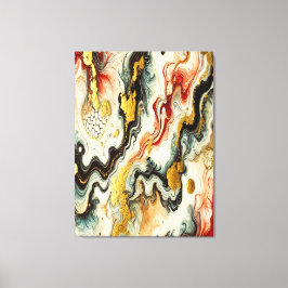 Impressão Em Tela Goldene Flüsse