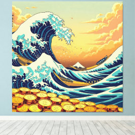 Impressão Em Tela Goldene Sturmflut des Schicksals  