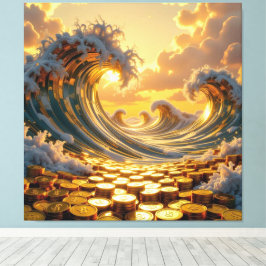 Impressão Em Tela Goldene Sturmflut des Schicksals  