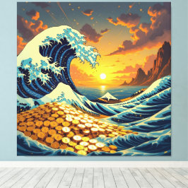 Impressão Em Tela Goldene Sturmflut des Schicksals  