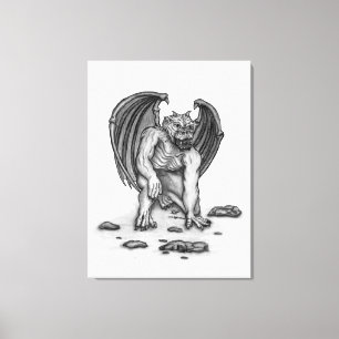 Impressão Em Tela Golem Gargoyle
