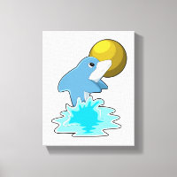 Golfinho a Nadar com Lua