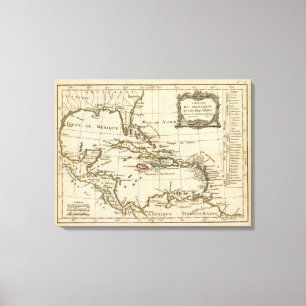 Impressão Em Tela Golfo do México, ilhas das caraíbas