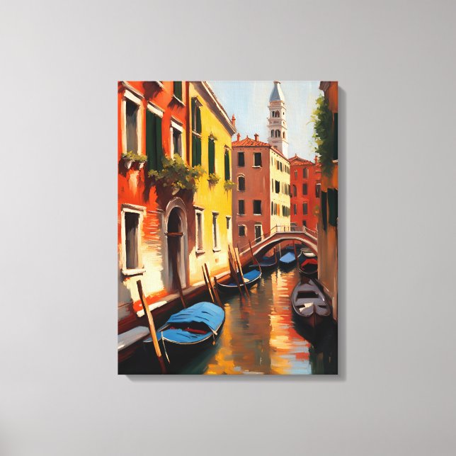 Impressão Em Tela Gondola Serenade em Veneza (Frente)