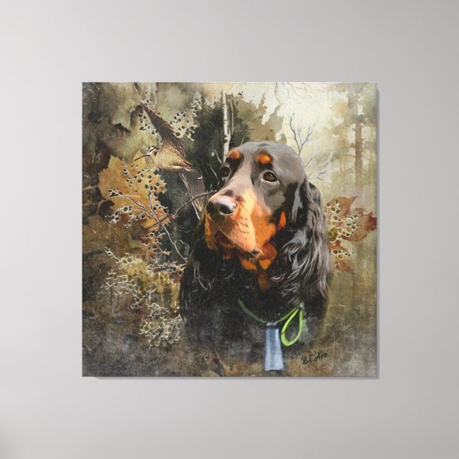 Impressão Em Tela Gordon Setter (Frente)