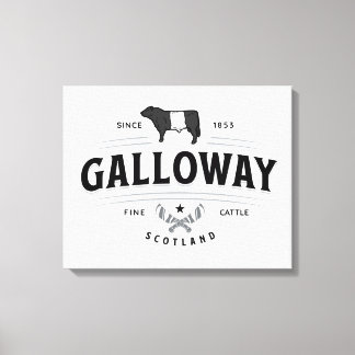 Impressão Em Tela Gorgeous Belted Galloway Farm Sign Beltie Gift