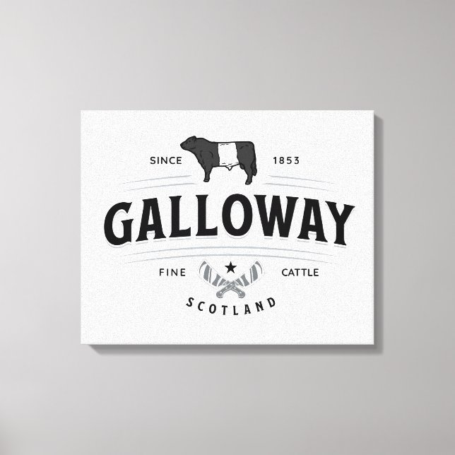 Impressão Em Tela Gorgeous Belted Galloway Farm Sign Beltie Gift  (Frente)