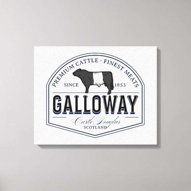 Impressão Em Tela Gorgeous Belted Galloway Steer Cutout Beltie Gift  (Frente)