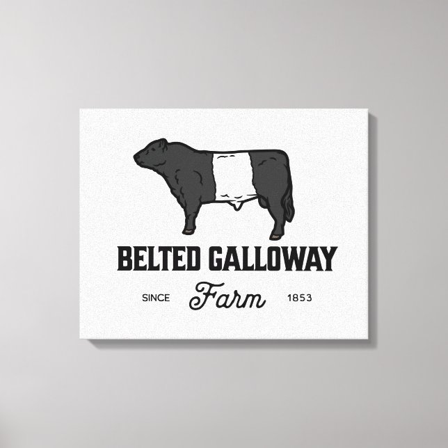 Impressão Em Tela Gorgeous Belted Galloway Steer Cutout Beltie Gift  (Frente)
