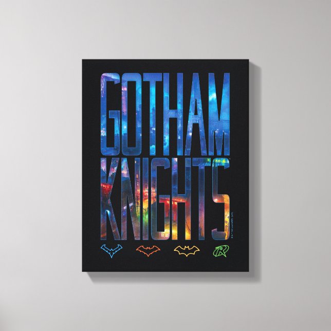 Impressão Em Tela Gotham Knights City Lettering (Frente)