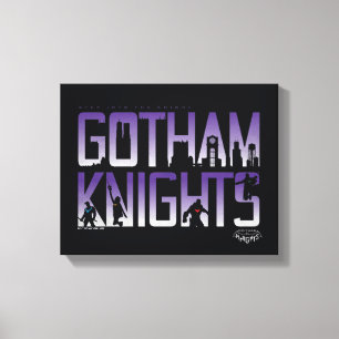 Impressão Em Tela Gotham Knights Silhouettes no título