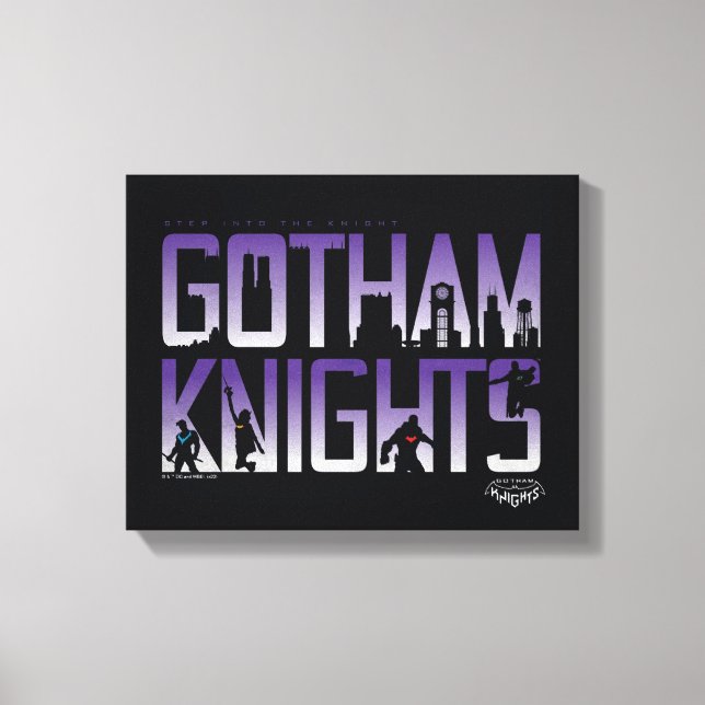 Impressão Em Tela Gotham Knights Silhouettes no título (Frente)