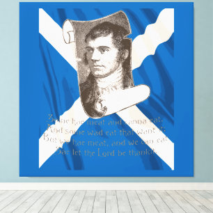 Impressão Em Tela Graça Selkirk Noite de Burns e Saltire Escocês