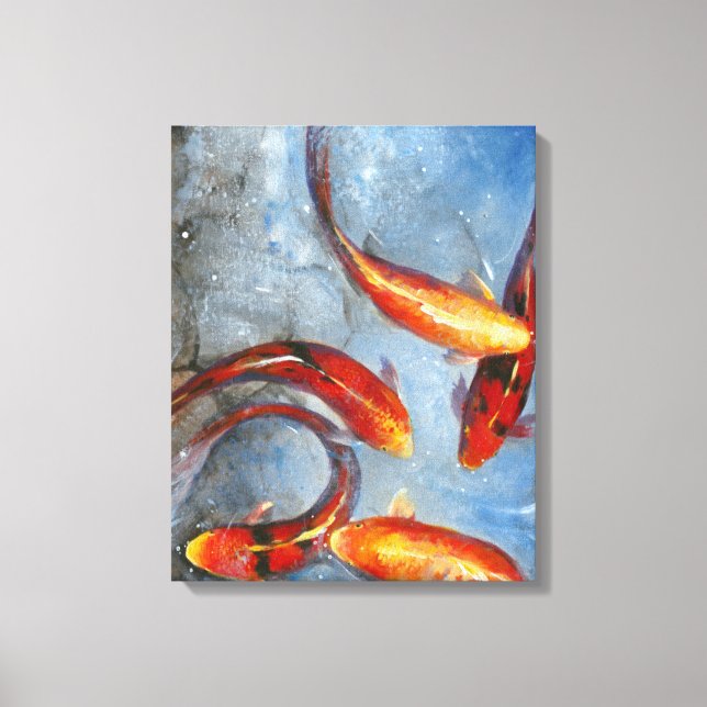 Impressão Em Tela Graceful Koi I (Frente)