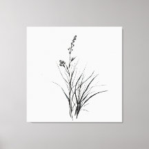 Graceful Monocromo Detalhado Reeds Desenho