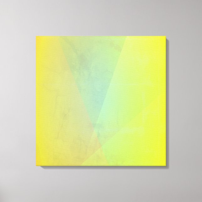 Impressão Em Tela Gradação Geométrica Amarela Moderna (Frente)