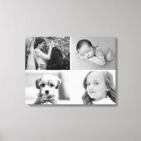Grade de 4 Fotografias Personalizadas a Preto e Br