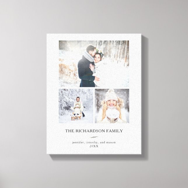 Impressão Em Tela Grade Moderna Minimalista | Três Fotos (Frente)