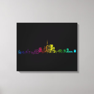 Impressão Em Tela Gradiente Toronto Skyline