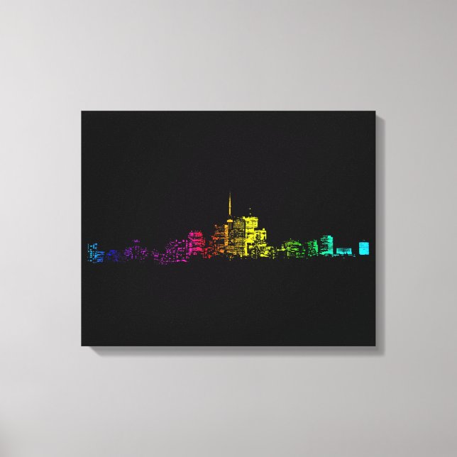 Impressão Em Tela Gradiente Toronto Skyline (Frente)