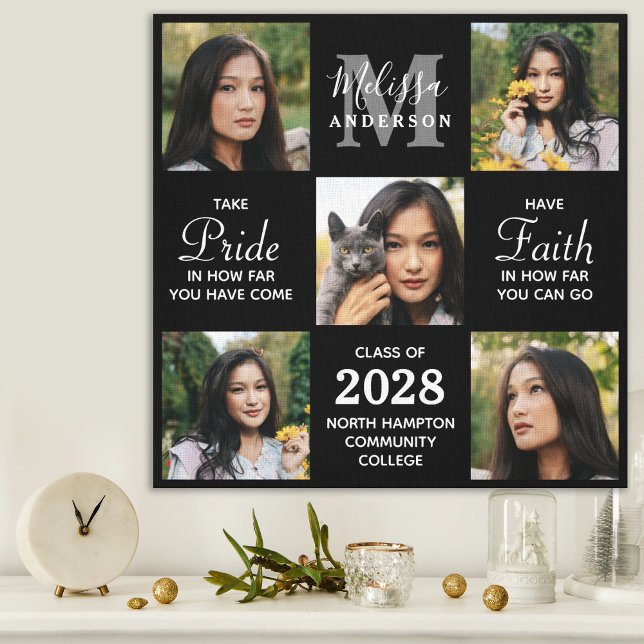 Impressão Em Tela Graduação da Colagem de Fotos do Formando Moderno  (Criador carregado)