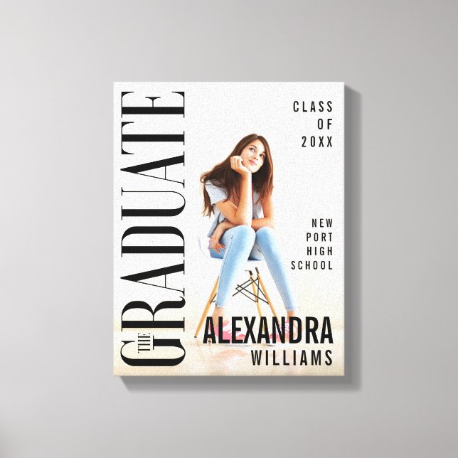 Impressão Em Tela Graduação inspirada no Cobrir da Trendy Magazine (Frente)