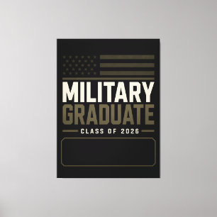 Impressão Em Tela Graduado Militar Personalizado 2026 Nome