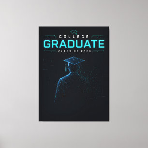 Impressão Em Tela Graduado Universitário Futurista Personalizado 202