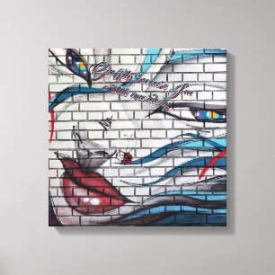 Impressão Em Tela Graffiti de Menina Asiática