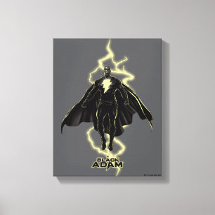 Impressão Em Tela Gráfico Black Adam Lightning Silhouette