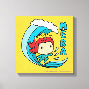 Impressão Em Tela Gráfico da onda da equitação de Aquaman   Chibi