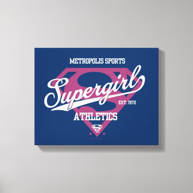 Impressão Em Tela Gráfico de atletismo da Supergirl Metropolis (Frente)