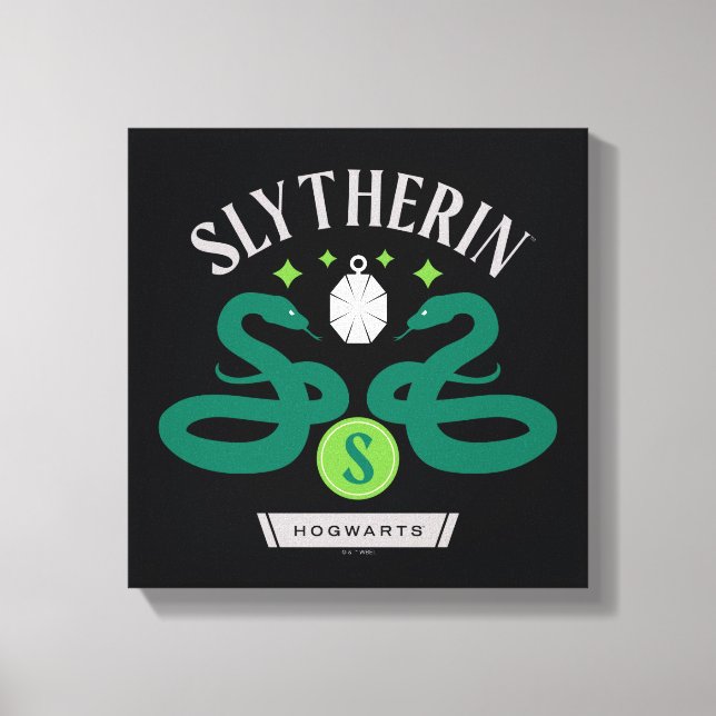 Impressão Em Tela Gráfico de bloqueio de Cobra duplo do SLYTHERIN™ H (Frente)