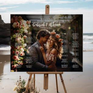 Impressão Em Tela Gráfico moderno de assentos de casamento com foto