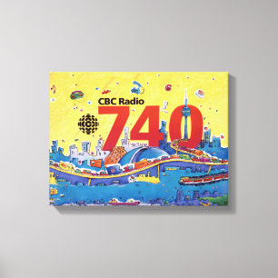 Impressão Em Tela Gráfico promocional CBC Radio 740 - 1980