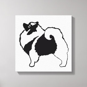 Impressão Em Tela Gráficos Keeshond - Arte de Cachorro Original