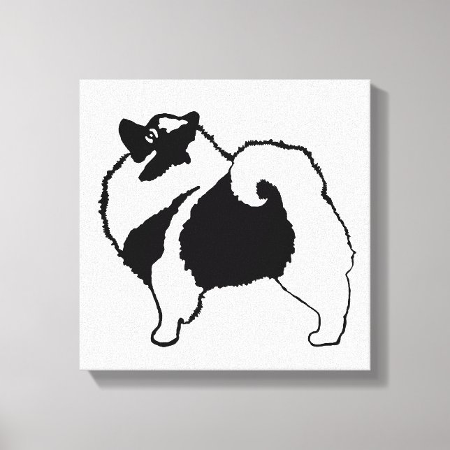 Impressão Em Tela Gráficos Keeshond - Arte de Cachorro Original (Frente)