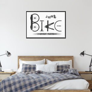 Impressão Em Tela grafite "Apenas bicicleta" de peças de bicicleta e