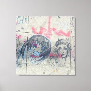 Impressão Em Tela Grafite de Chicago vibrante