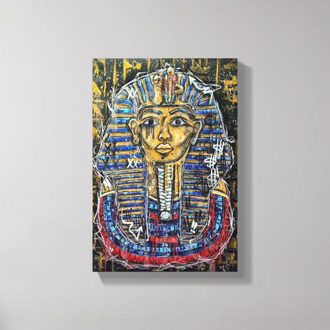 Impressão Em Tela Grafite Pharaoh King Tut (Frente)