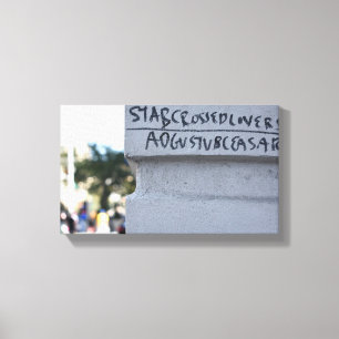 Impressão Em Tela Grafite Shakespeare em camadas cruzadas estreladas