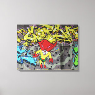 Impressão Em Tela Grafite Superbunny