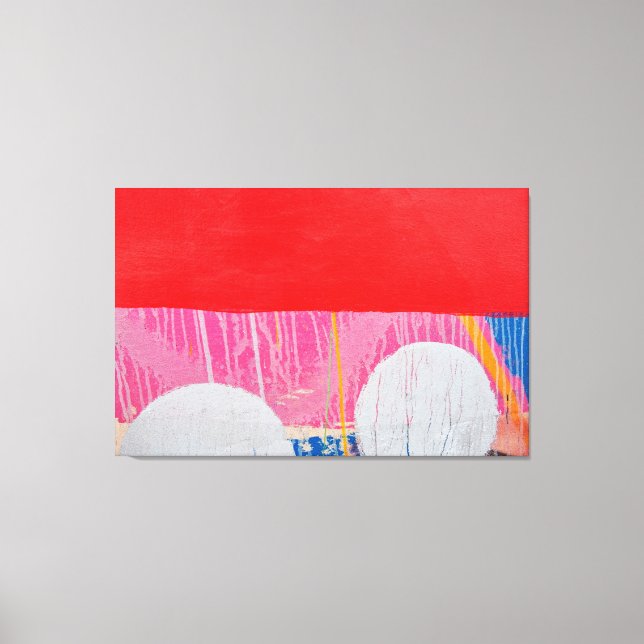 Impressão Em Tela Grafite Vermelho e Branco - Coleção de Arte Rua (Frente)