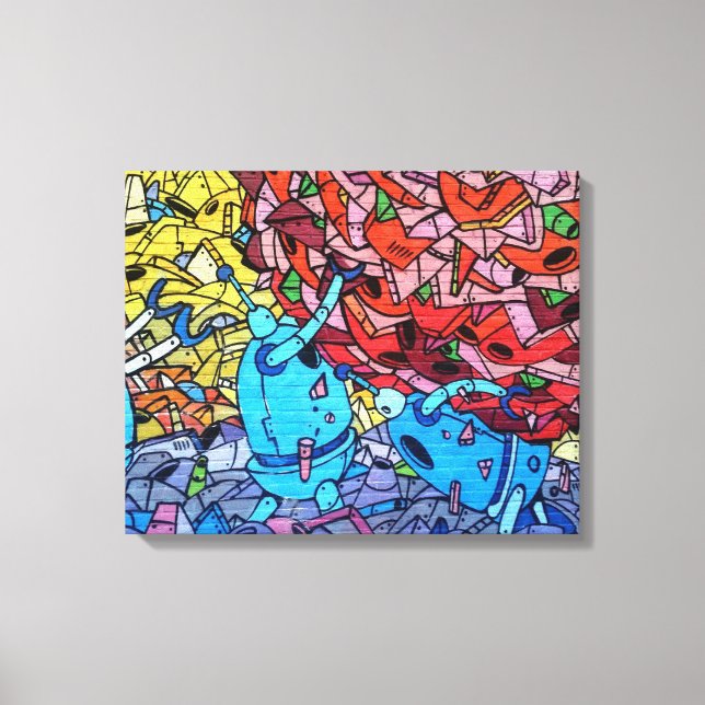 Impressão Em Tela Grafite | Zazzle_Growth. (Frente)