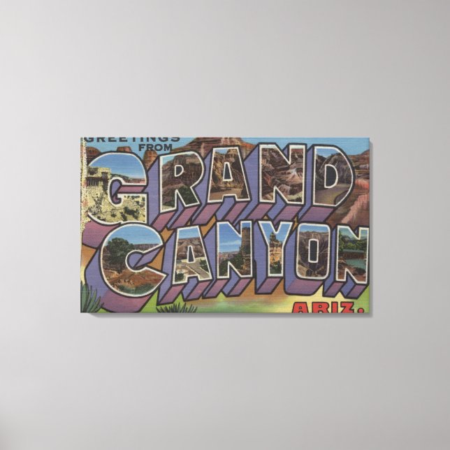 Impressão Em Tela Grand Canyon, Arizona - Cenas em Larga Letra (Frente)