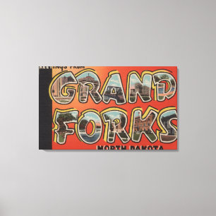 Impressão Em Tela Grand Forks, North Dakota - grandes cenas da letra