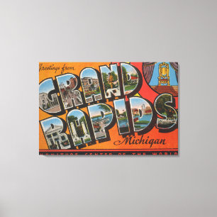 Impressão Em Tela Grand Rapids, Michigan - grandes cenas da letra