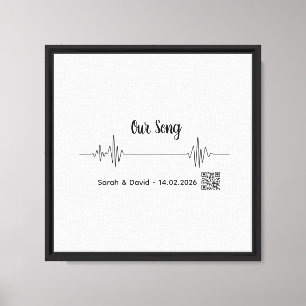 Impressão Em Tela Grande Arte de Música Soundwave em Canvas-Casament