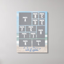 Grande Colagem de Fotos Memorial com Oceano