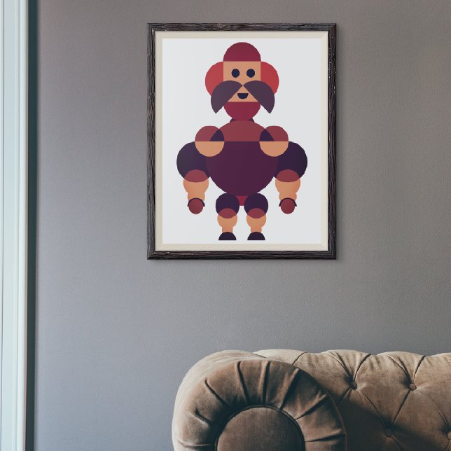 Impressão Em Tela Grande Guerreiro Muscular Africano (art print modern couch)